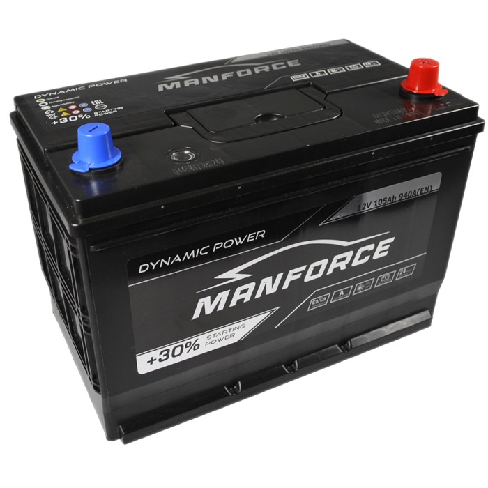 Автомобільний акумулятор MANFORСE Asia smf (N70) 105Ah 940A R+