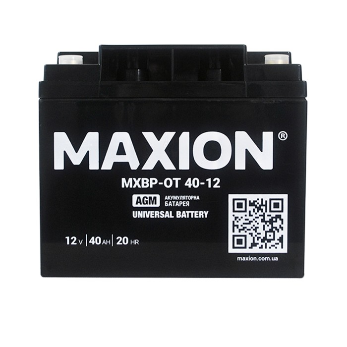 Акумулятор AGM 12V 40Ah MAXION MXBP OT 40 - 12 для UPS, ДЖБ та інвалідних візків