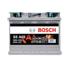 Автомобільний акумулятор BOSCH AGM 60Ah 680A R+ (правий +) S5A 050