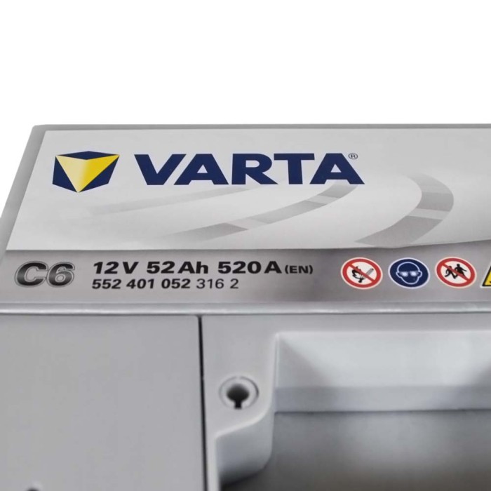Автомобільний акумулятор VARTA Silver Dynamic 52Ah 520А R+ (правий +) C6