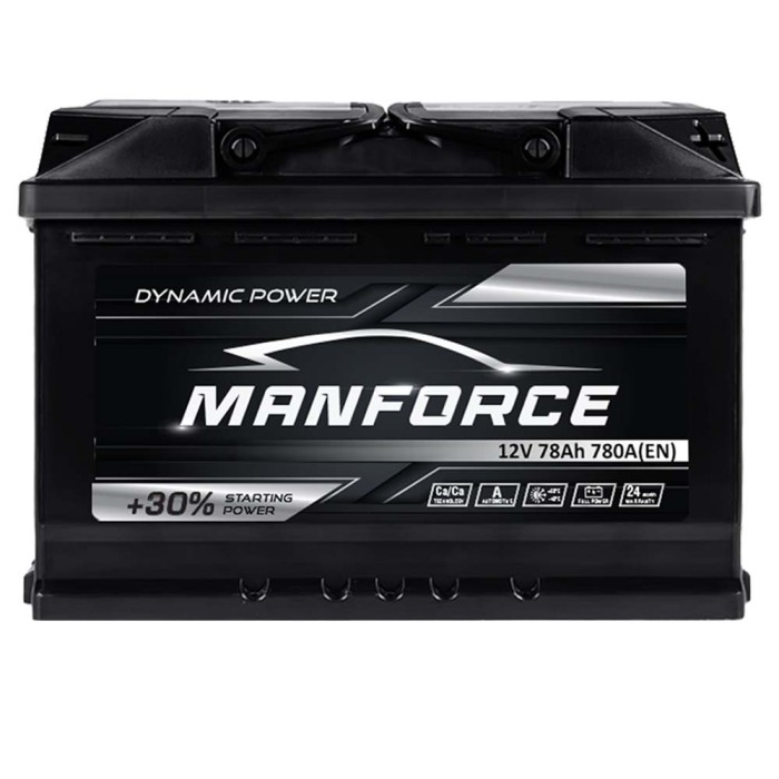 Автомобільний акумулятор MANFORСE 78Ah 780A R+ (правий +) MF L3