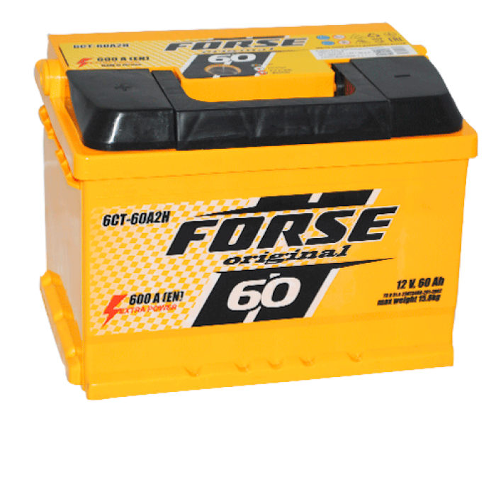 Автомобільний акумулятор FORSE 60Ah 600A L+ (лівий +)
