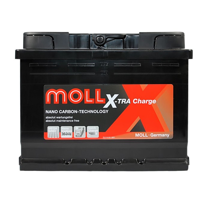Автомобільний акумулятор MOLL X-Tra Charge (L2B) 60Ah 600A R+ (правий +)