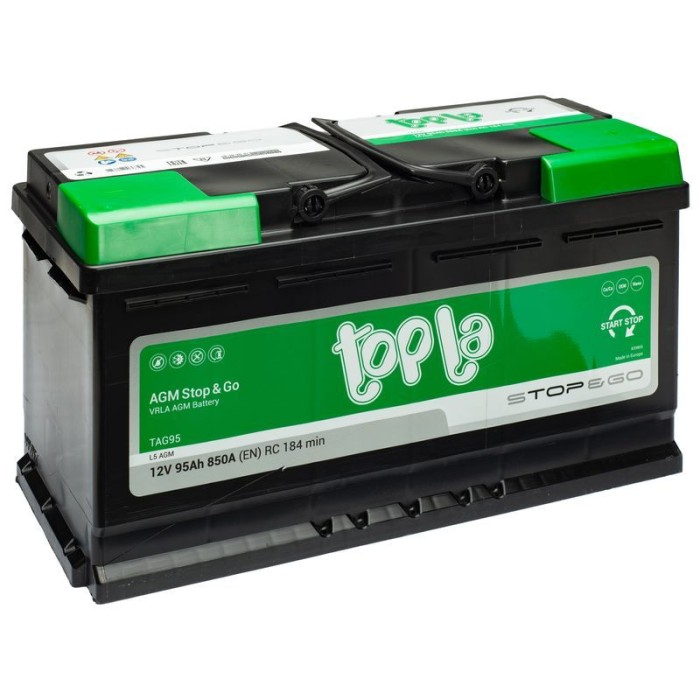 Авто акумулятор Topla AGM 95Ah 850A R+ (правий +) L5