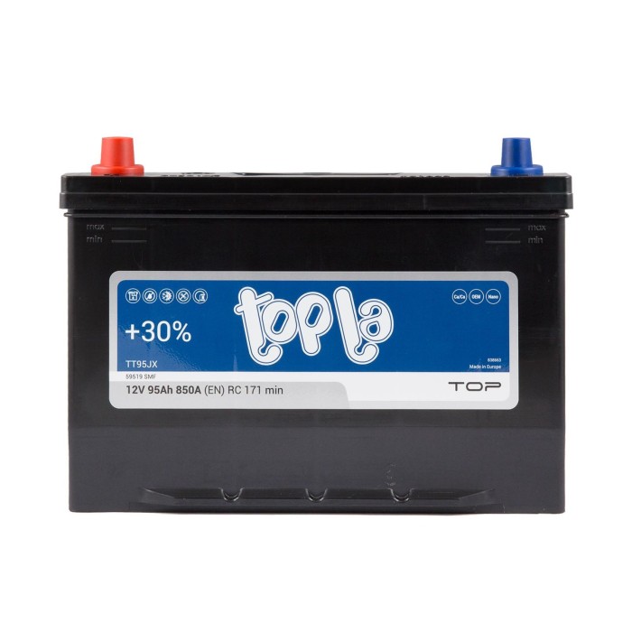 Авто акумулятор Topla TOP 95Ah 850A Japan L+ (лівий+)