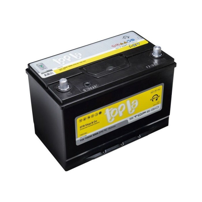 Авто акумулятор Topla EFB 105Ah 900A Japan R+ (правий +) D31
