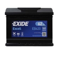 Автомобільний акумулятор EXIDE Excell 62Аh 540Ah L+ (лівий +) EB621