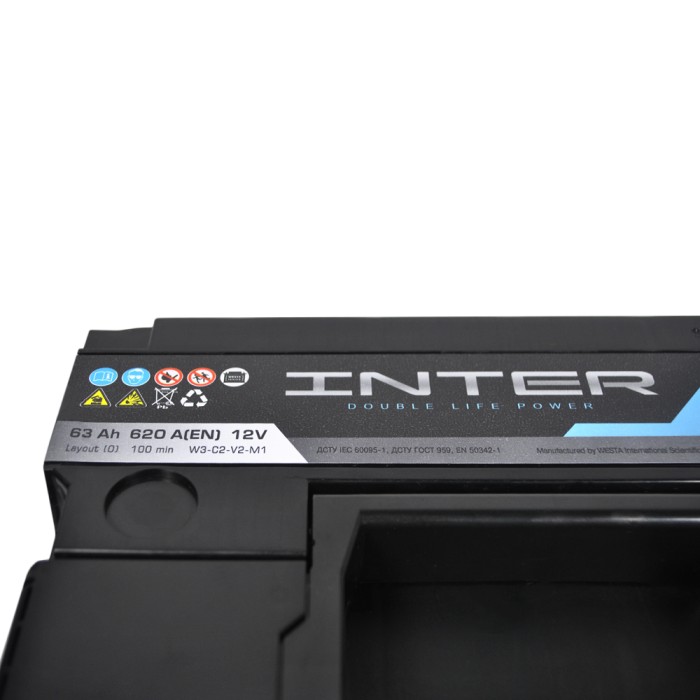 Автомобільний акумулятор INTER EFB 63Ah 620A R+ (LB2, h=175) (WESTA)