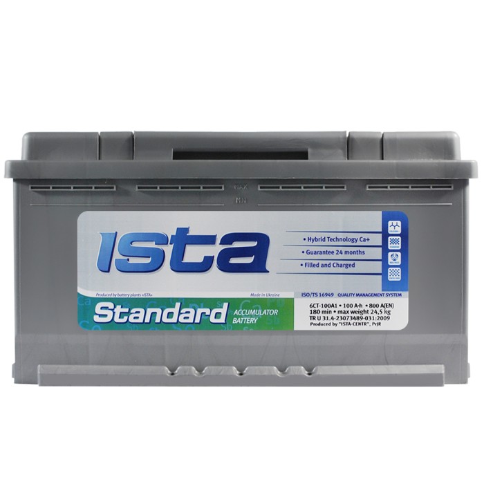 Автомобільний акумулятор ISTA Standard (L5) 100Аh 800А R+