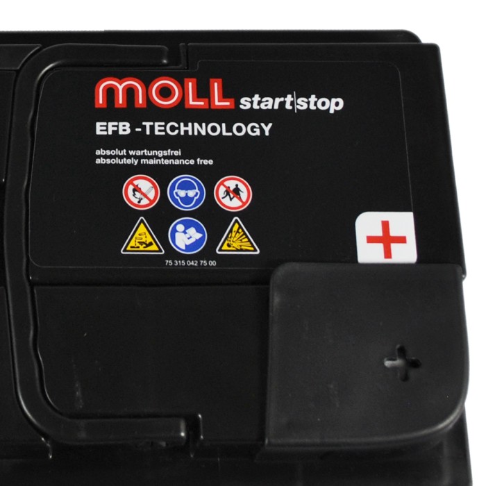 Автомобільний акумулятор MOLL EFB 75Ah 760A R+ (правий+) (Lb4)