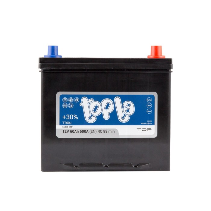 Авто акумулятор Topla TOP 60Ah 600A Japan R+ (правий +) D23