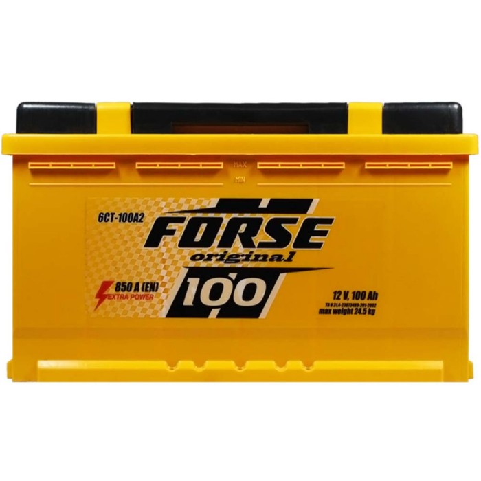 Автомобільний акумулятор FORSE 100Ah 850A R+ (правий +)