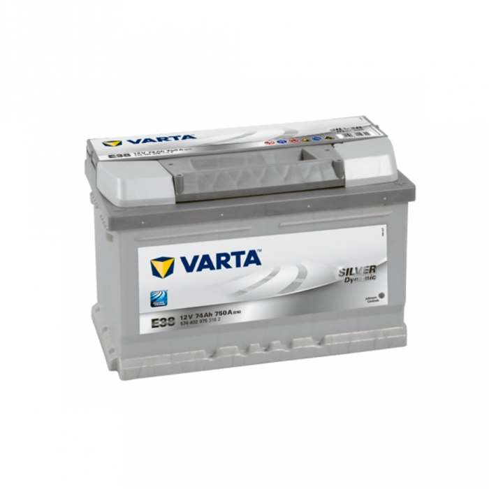 Автомобільний акумулятор VARTA Silver Dynamic 74Ah 750А R+ (правий +) E38