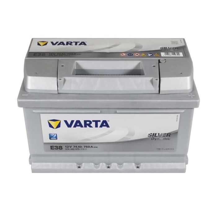 Автомобільний акумулятор VARTA Silver Dynamic 74Ah 750А R+ (правий +) E38