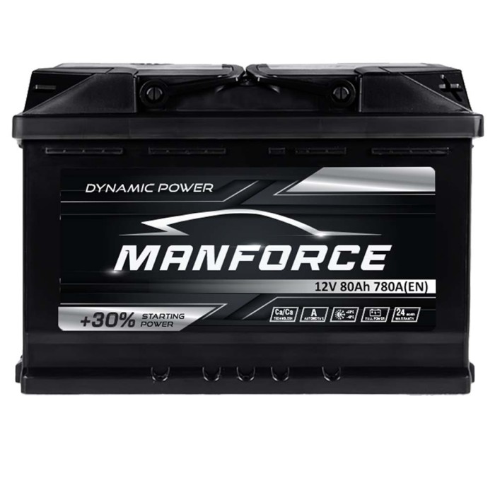 Автомобільний акумулятор MANFORСE 80Ah 780A R+ (правий +) MF L3