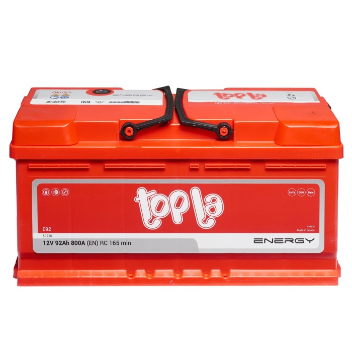 Авто акумулятор Topla Energy (L5B) 92Ah 800A R+ (правий +)