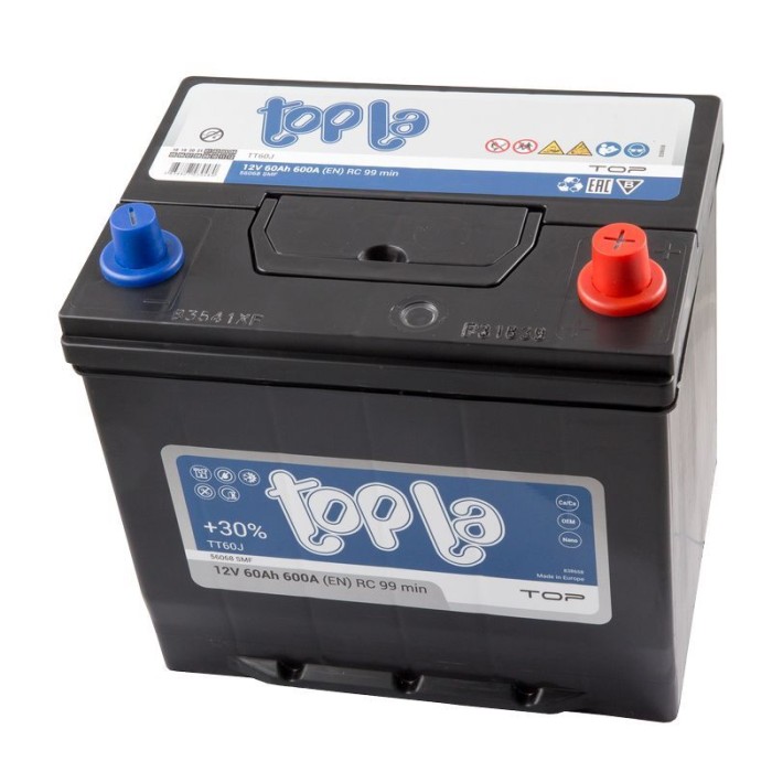 Авто акумулятор Topla TOP 60Ah 600A Japan R+ (правий +) D23