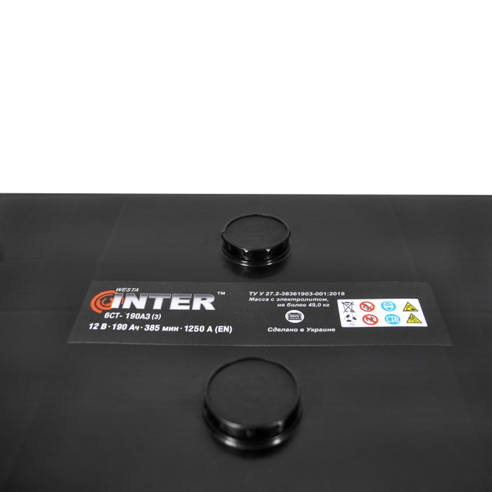 Автомобільний акумулятор INTER 190Ah 1250A L+ (D5) (WESTA)