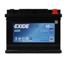 Автомобільний акумулятор Exide 60Ah 680A Start-Stop AGM EK600
