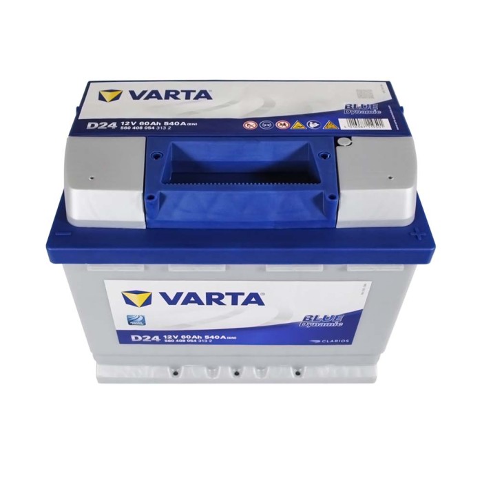 Автомобільний акумулятор VARTA Blue Dynamic 60Ah 540A R+ (правий +) D24
