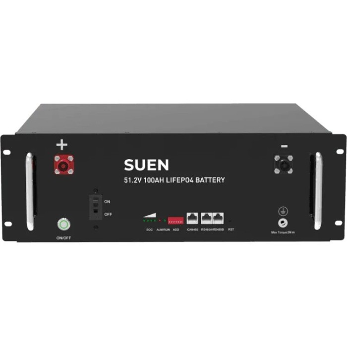 Акумулятор 5,12 кВт SUEN-51-100 LiFePO4, 51,2V/100AH, 5120W*h