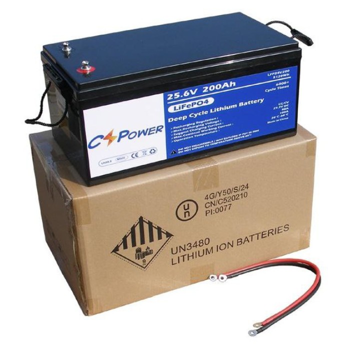 Акумулятор CSPower LiFePO4 25,6V/200AH (5120W*h), (літій-залізо-фосфатний акумулятор для ДБЖ (UPS))