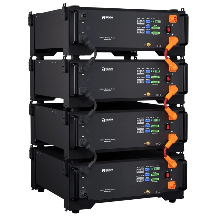 Акумулятор Renon EBrick 51,2V/100AH, LiFePO4, 5120W*h, R-EB005161, (Bluetooth, CAN, RS485, Wi-Fi)
