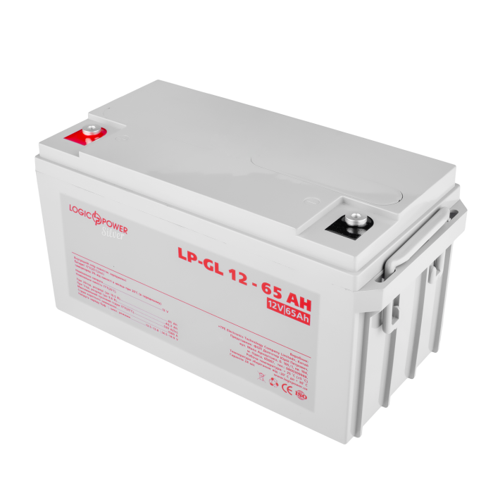 Акумулятор гелевий 12V - 65 Ah LogicPower LP-GL Silver