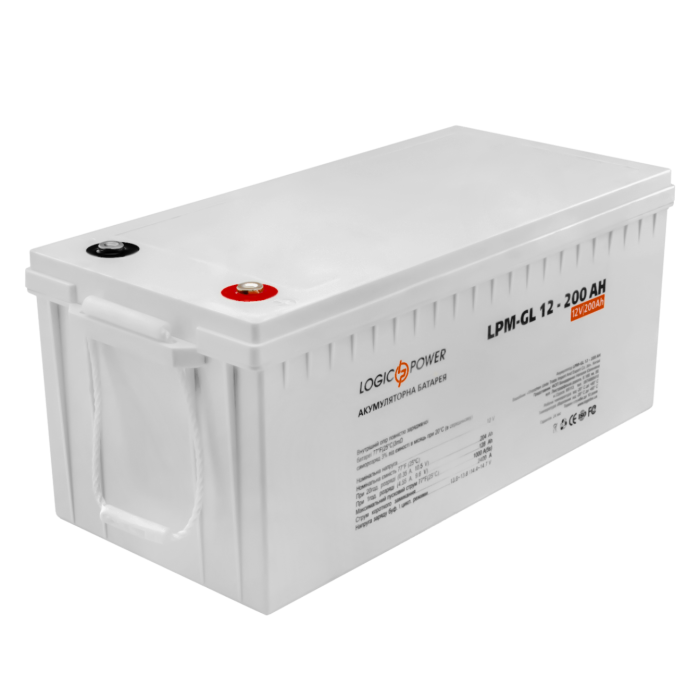 Акумулятор гелевий 12V - 200 Ah LogicPower LP-GL Silver