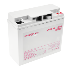 Акумулятор гелевий 12V - 20 Ah LogicPower LP-GL Silver