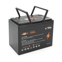 Акумулятор LiTime LiFePO4 12V/100AH Group 24 (1280W*h), (260х170х200мм, для будинку, котла, сонячних батарей)