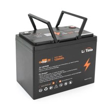 Акумулятор LiTime LiFePO4 12V/100AH Group 24 (1280W*h), (260х170х200мм, для будинку, котла, сонячних батарей)