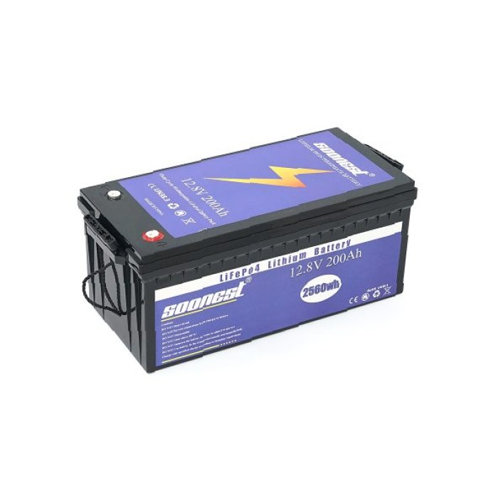 Акумулятор SOONEST LiFePO4 12V/200AH (2560W*h) (літій-залізо-фосфатний акумулятор для ДБЖ (UPS))