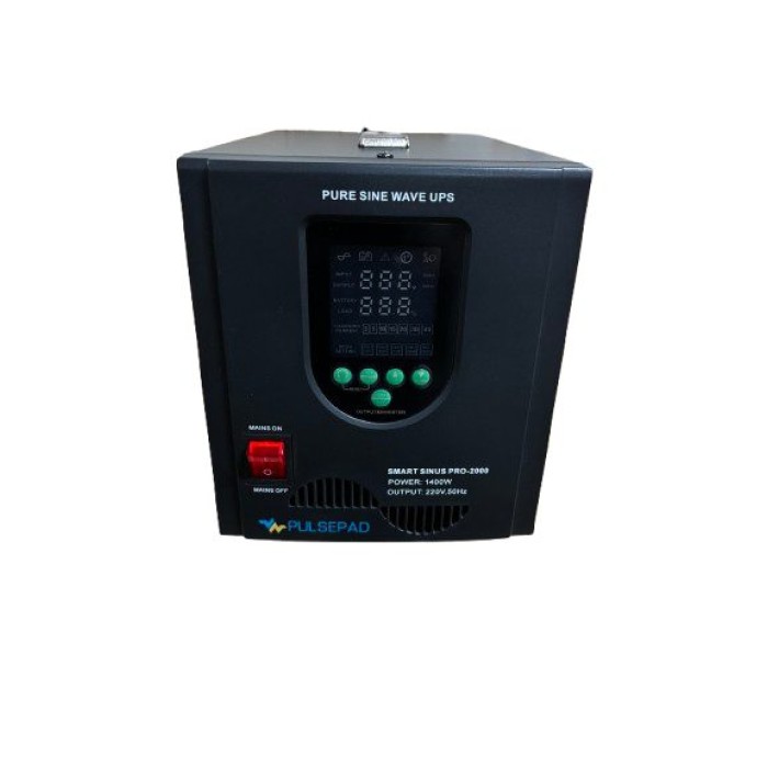 ДБЖ Pulsepad 1400 Вт, 24В, SMART SINUS PRO 2000 інвертор для котла з правильною синусоїдою під зовнішній АКБ 24В (LiFePo4/GEL/AGM)