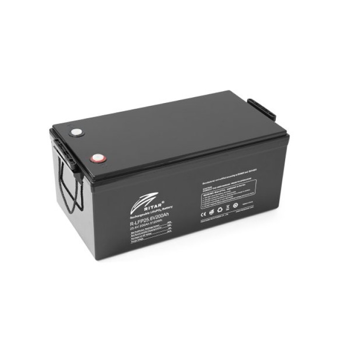 Акумулятор Ritar LiFePO4 25,6V/200AH (5120W*h), (літій-залізо-фосфатний акумулятор для ДБЖ (UPS))