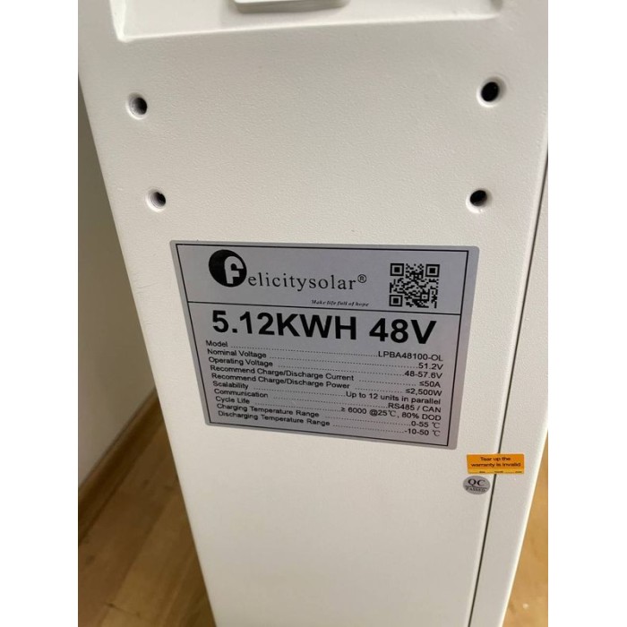 Акумулятор LPBA48100-OL Felicity LiFePO4, 51,2V/100AH, 5120W*h (літій-залізо-фосфатний акумулятор для ДБЖ (UPS))
