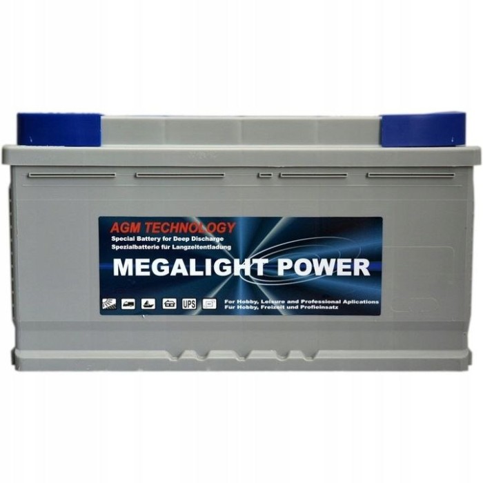 Акумулятор AGM 12V 100Ah Megalight Power для інверторів та ДЖБ