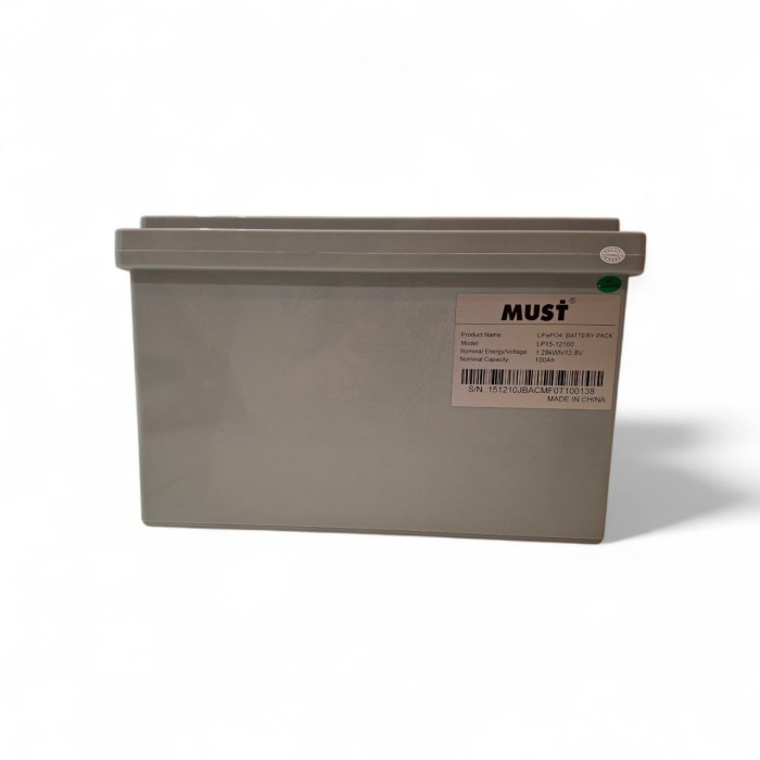 Акумулятор MUST LiFePO4 12V/100AH (1280W*h) Smart BMS, Bluetooth, (LP15-12100)