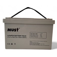 Акумулятор MUST LiFePO4 12V/100AH (1280W*h) Smart BMS, Bluetooth, (LP15-12100)
