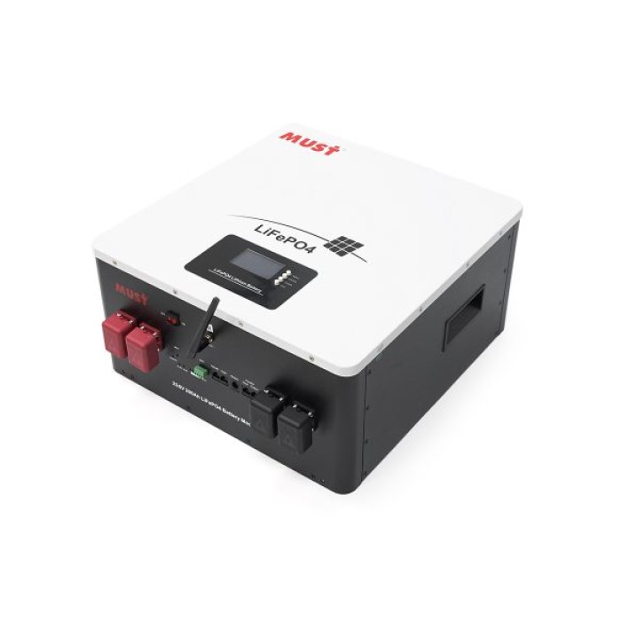 Акумулятор Must LP16-24200, LiFePO4, 25.6V 200AH, 100A/100A (5120 W*h) (літій-залізо-фосфатний акумулятор для ДБЖ (UPS))