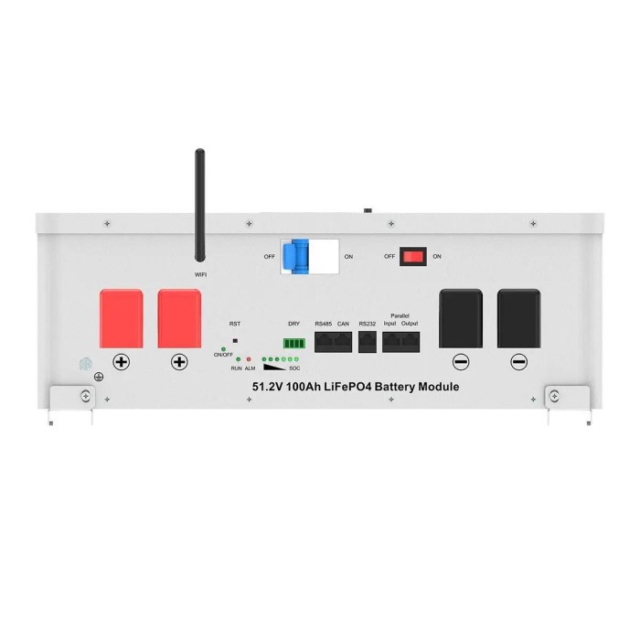 Акумулятор Must 51.2V 100AH, LP16-48100NEW, LiFePO4, 100A (5120 W*h) (W-iFi Smart BMS, літій-залізо-фосфатний акумулятор для ДБЖ (UPS))