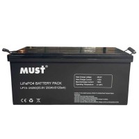 Акумулятор Must LP15-24200, LiFePO4, 25.6V 200AH, (5120 W*h) (літій-залізо-фосфатний акумулятор)