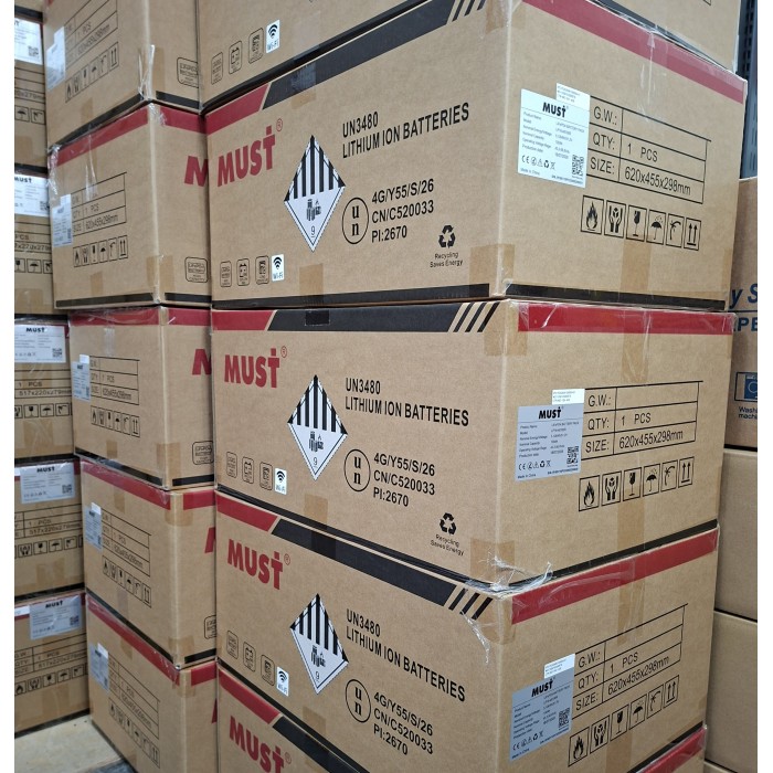 Акумулятор MUST LP16-48100R LiFePO4 51,2V 100Ah 5,12 кВт·год, 100A