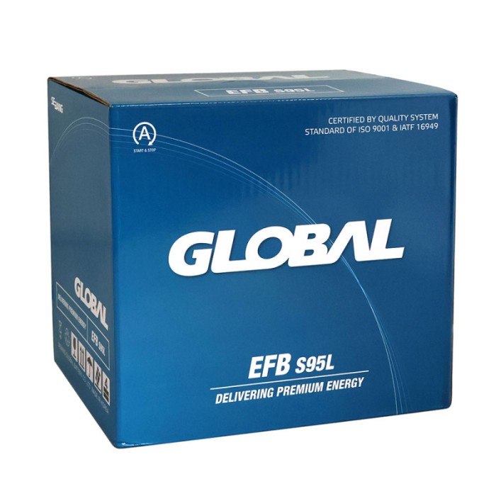 Автомобільний акумулятор GLOBAL Asia EFB 70Ah, 680A, R+ (EFB S95L) (Корея ROCKET)