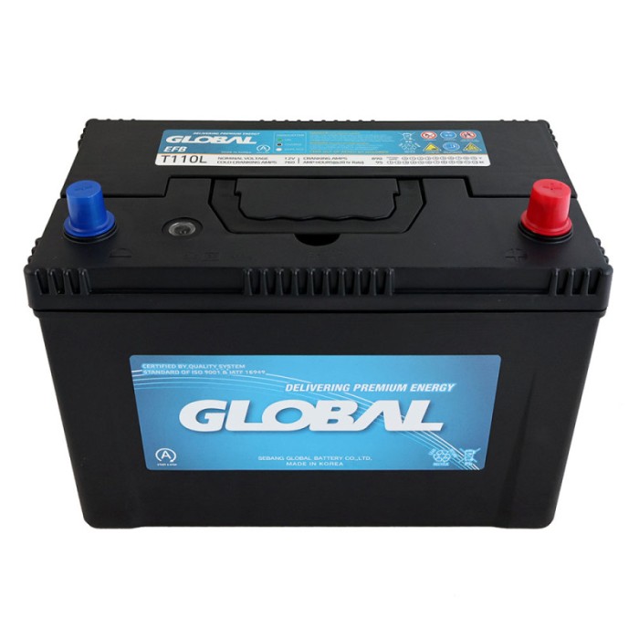 Автомобільний акумулятор GLOBAL Asia EFB 95Ah, 760A, R+ (EFB T110L) (Корея ROCKET)
