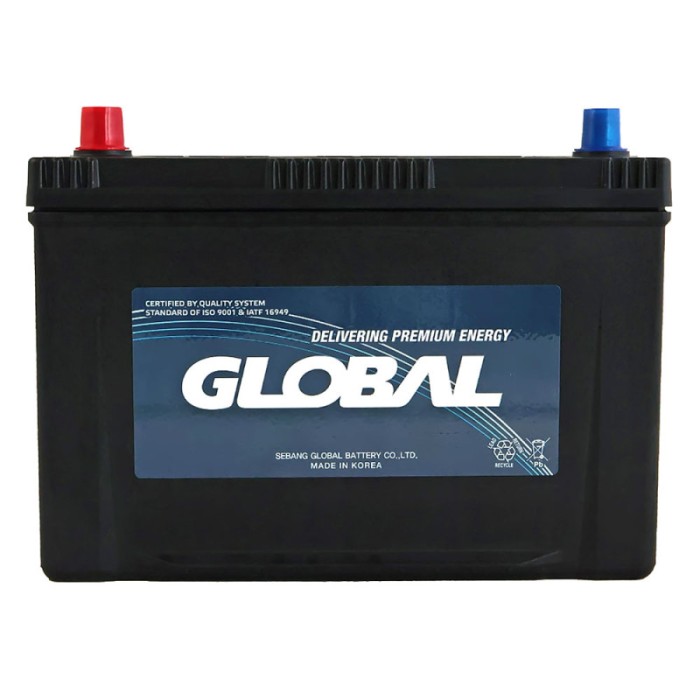 Автомобільний акумулятор GLOBAL Asia 100Ah, 850A, L+ (SMF 130D31R) (D31), н.к. (Корея ROCKET)