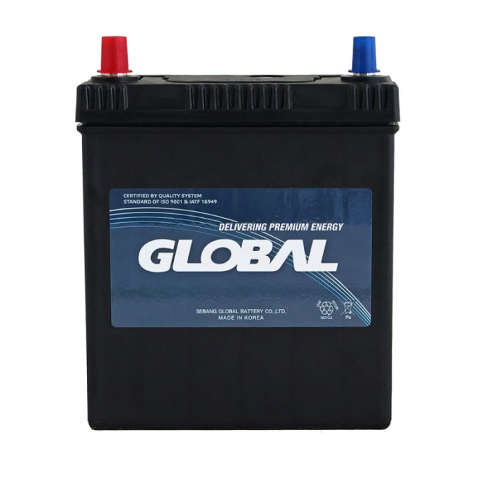 Автомобільний акумулятор GLOBAL Asia 42Ah, 360A, L+ (SMF 44B19R) (B19) т.к., н.к. (Корея ROCKET)
