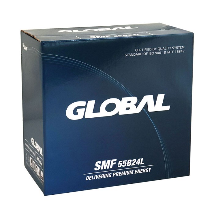 Автомобільний акумулятор GLOBAL Asia SMF 45Ah, 430A, R+ (SMF 55B24L) (B24) т.к., н.к.