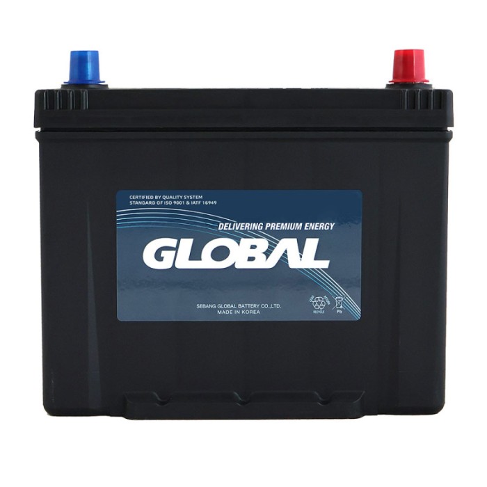 Автомобільний акумулятор GLOBAL Asia SMF 70Ah, 600A, R+ (SMF 75D26L) (D26), н.к.
