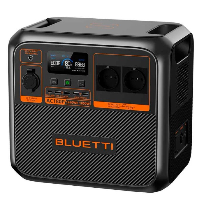 Зарядна станція Bluetti AC180P, 1800 Вт, 1440 Вт/год (електростанція для дому, UPS, ДБЖ) EU